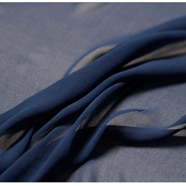 Black And White Pure Silk Mulberry Georgette Fabric 
