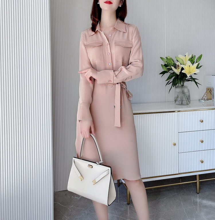 Long Pink Designer Silk Dress Outfit