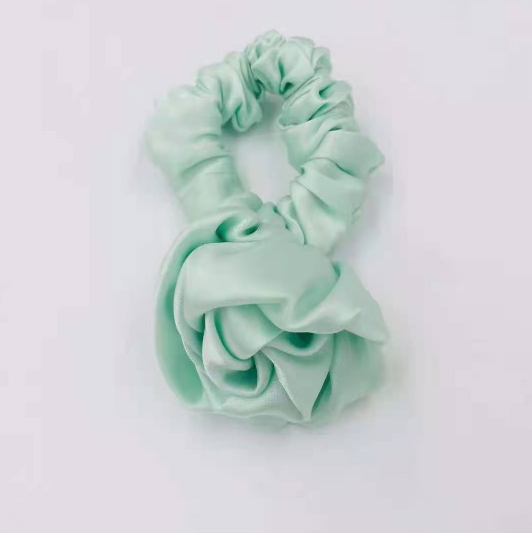Silk Scrunchie with Bow Silk Scrunchies for Curly Hair