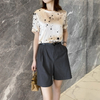 Ladies Short Sleeve Silk Satin Tank Top